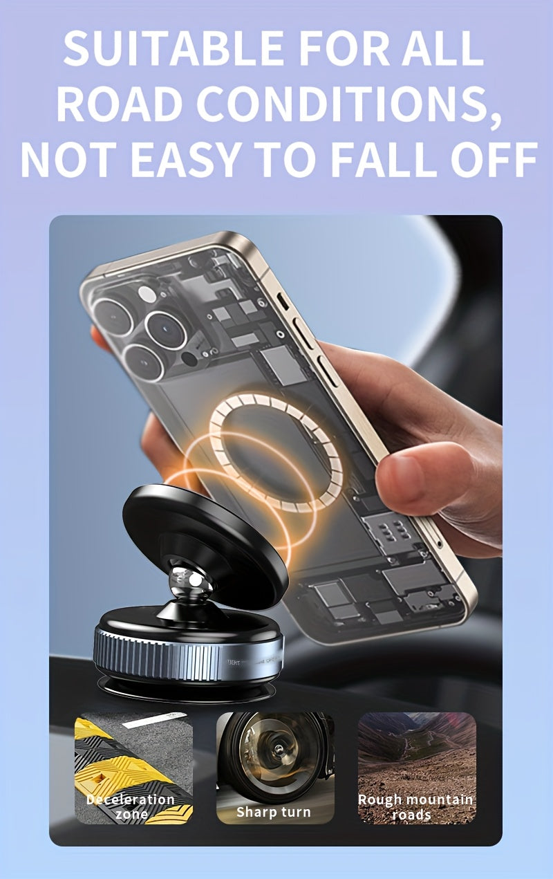 The New Upgraded 360° Rotating Magnetic Universal Phone Holder Features Vacuum And Magnetic Suction for a Stable Car Mount. It'S Suitable for Use in The Kitchen, on Desks, in Offices, During Workouts, While Traveling, And in