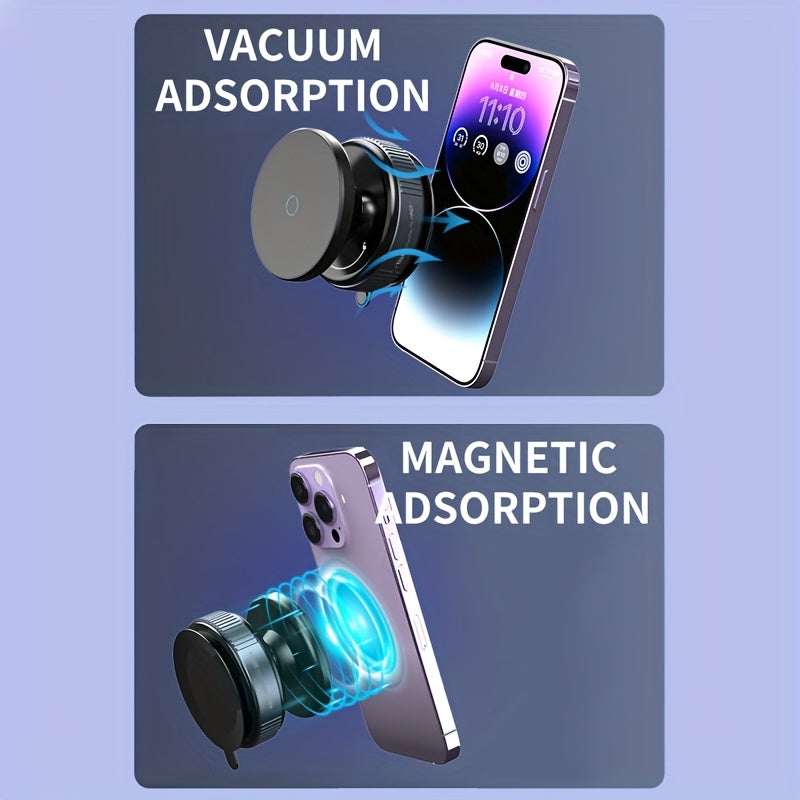 The New Upgraded 360° Rotating Magnetic Universal Phone Holder Features Vacuum And Magnetic Suction for a Stable Car Mount. It'S Suitable for Use in The Kitchen, on Desks, in Offices, During Workouts, While Traveling, And in