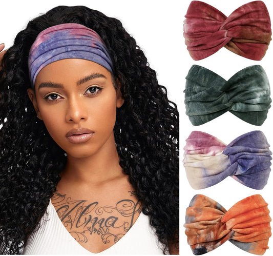 TERSE Extra Wide Headbands for Women Sport Yoga Workout Turban Headband Fashion Hairband Non Slip