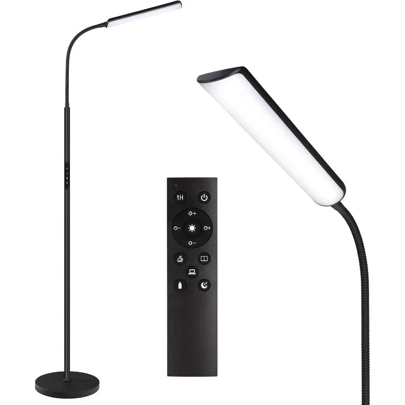 LED Floor Lamp, Bright 15W Floor Lamps for Living Room with 1H Timer, Stepless Adjustable 3000K-6000K Colors & Brightness