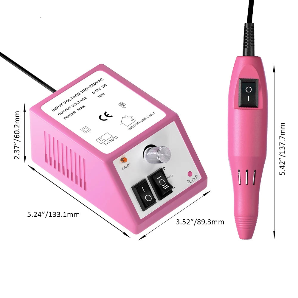 YIKOOLIN Electric Nail Drill Machine Nail File Drill Set Kit for Acrylic Nails Gel Nail Nail Art Polisher Sets Home Use