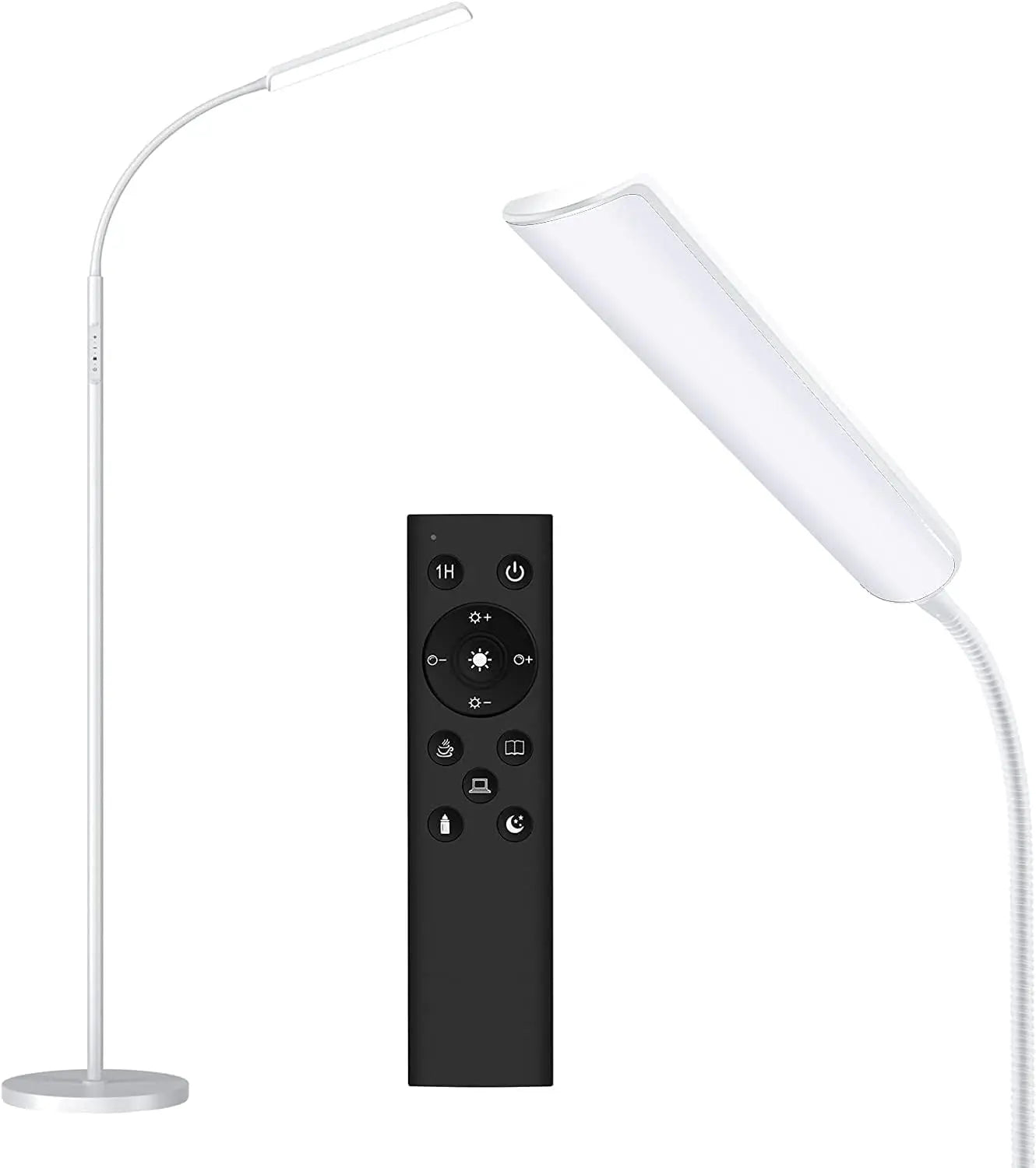 LED Floor Lamp, Bright 15W Floor Lamps for Living Room with 1H Timer, Stepless Adjustable 3000K-6000K Colors & Brightness