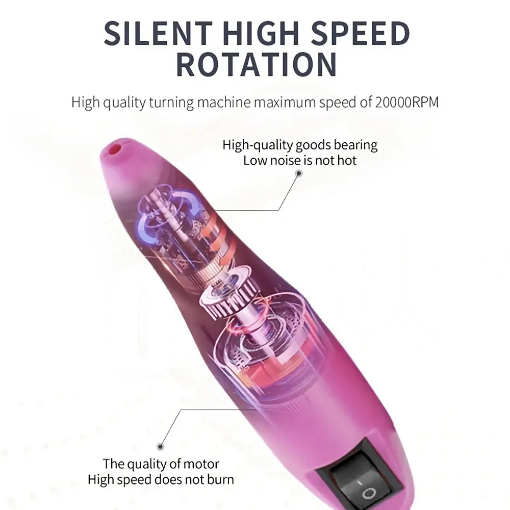 YIKOOLIN Electric Nail Drill Machine Nail File Drill Set Kit for Acrylic Nails Gel Nail Nail Art Polisher Sets Home Use