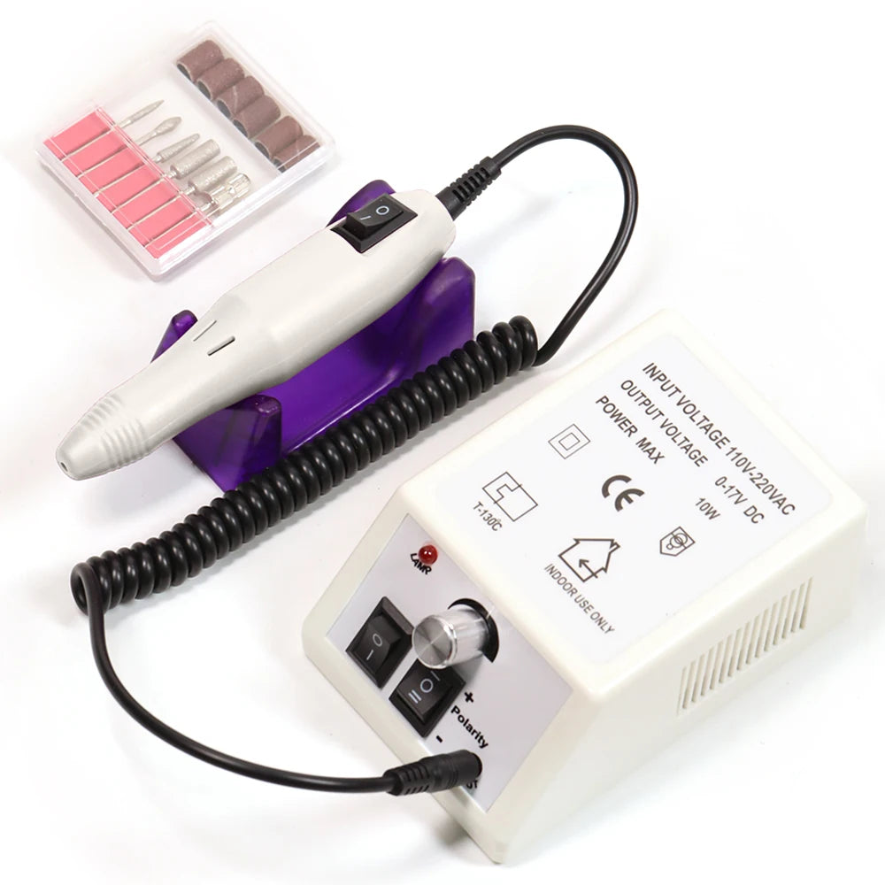 YIKOOLIN Electric Nail Drill Machine Nail File Drill Set Kit for Acrylic Nails Gel Nail Nail Art Polisher Sets Home Use