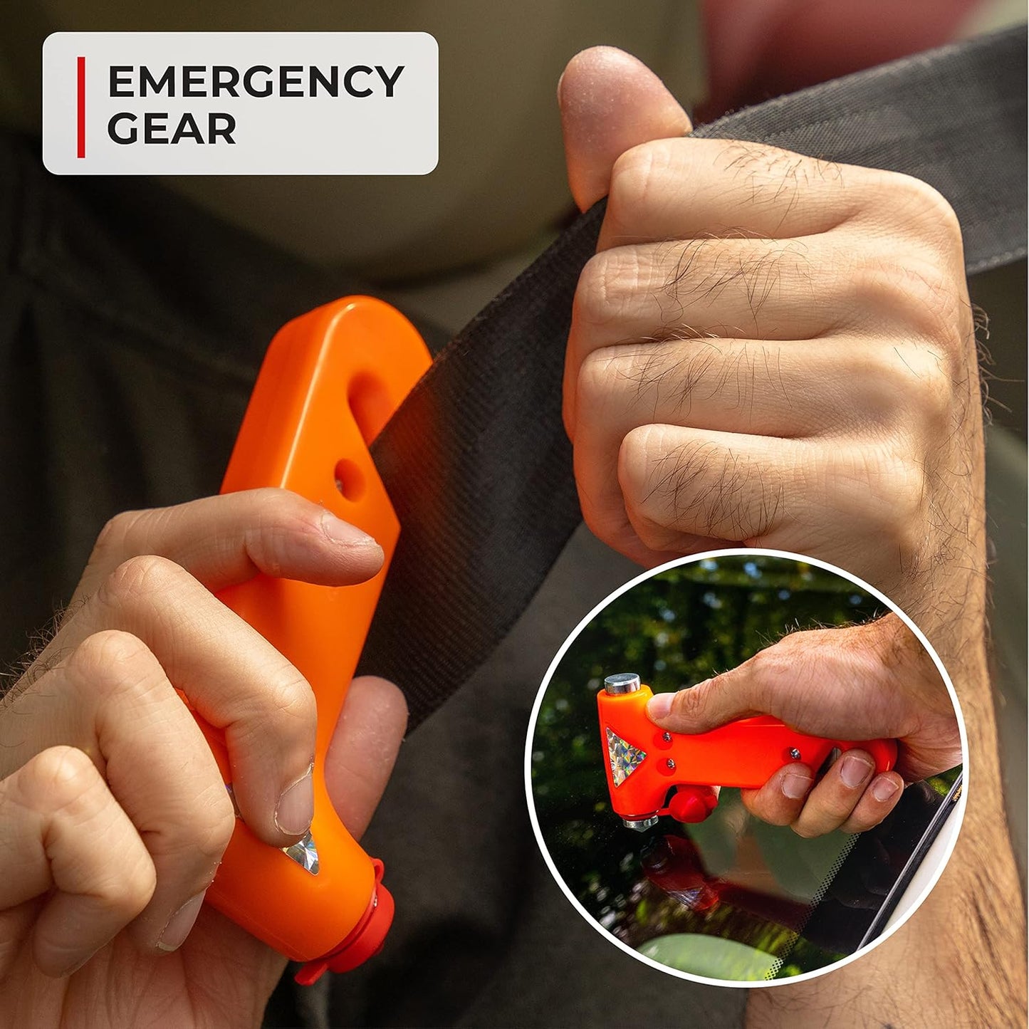 Thrive Emergency Car Kits for Vehicles - Roadside Emergency Car Kit (104 Pieces) - Car Kits for Emergency - Roadside Car Kit with Jumper Cables and Mini First Aid Kit - Gray Bag