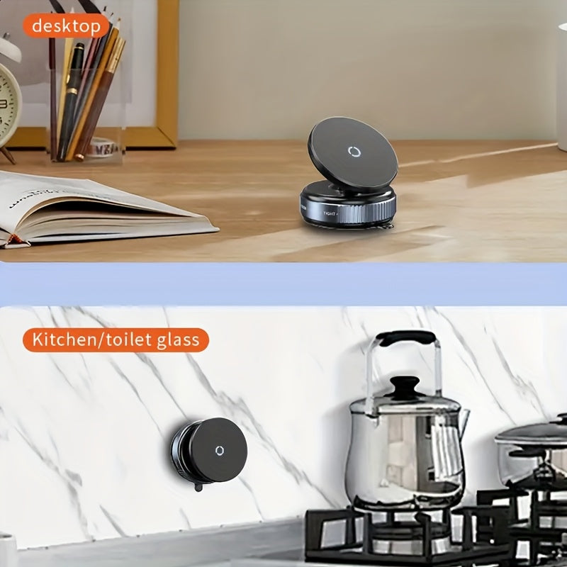 The New Upgraded 360° Rotating Magnetic Universal Phone Holder Features Vacuum And Magnetic Suction for a Stable Car Mount. It'S Suitable for Use in The Kitchen, on Desks, in Offices, During Workouts, While Traveling, And in