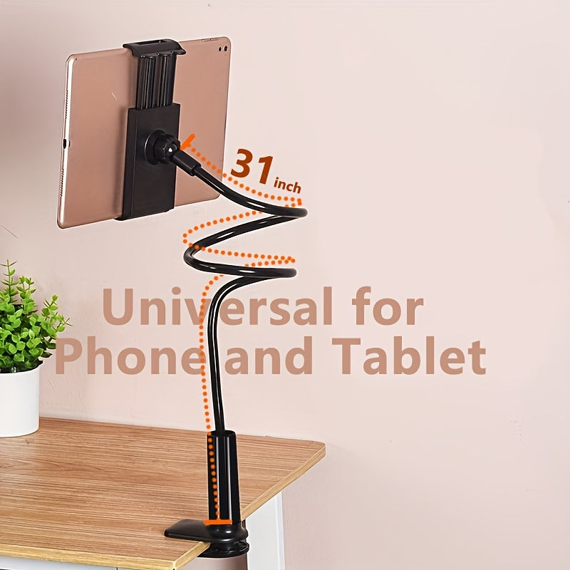 360° Rotating Tablet Phone Holder Spiral Base Lazy Stand Mobile Phone Tablet Bedside Stand Bed Lazy Stand, TV Stand Mobile Phone Stand A Thick Bathroom TV Stand With 360° Omnidirectional Wheel, The Direction Angle Can Be Ad