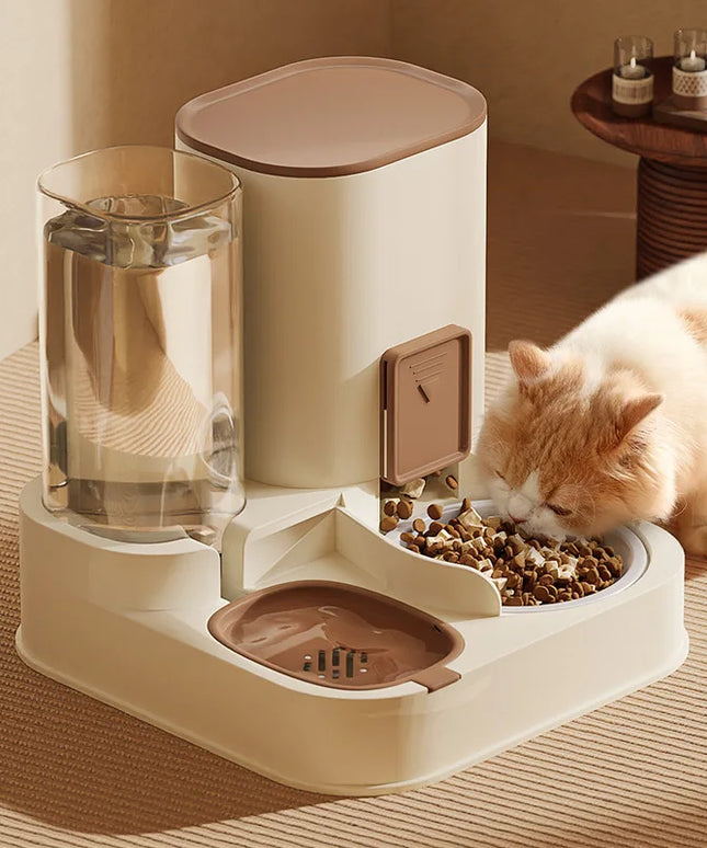 New Pet Cat Large Capacity Water Dispenser Dry Wet Separation for Automatic Feeder Drinking Water Supplies Food Container