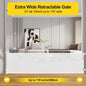 Retractable Baby Gate, Mesh Baby Gate Or Mesh Dog Gate, 33" Tall, Extends Up To 55" Wide - Child Safety Gate For Doorways, Stairs, Hallways, Indoor/Outdoor - For Parents & Pet Owners -  Provides Secure Containment - Ideal Gif