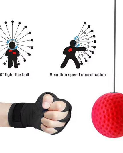 Boxing Speed Ball Head-Mounted PU Punch Ball MMA Sanda Training Hand Eye Reaction Home Sandbag Fitness Boxing Equipment