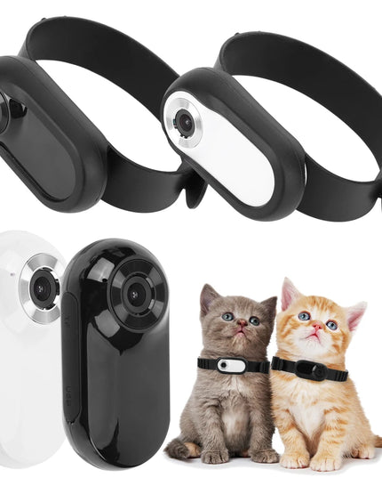 Pet Collar Camera HD 1080P Cat Dog Tracker Collar Mini Sports Camera Action Cam Video Recording Outdoor Wireless Camera Collar