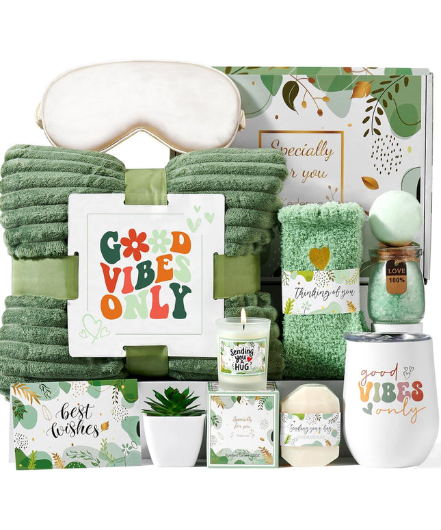 Self Care Gifts for Women Get Well Soon Gifts Basket,Relaxing Spa Gifts Basket Care Package with Tumbler and Blanket Thinking of You Gifts for Mom Wife Sister Best Friends