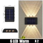 1pc 6-10 LEDs Solar Outdoor Wall Decorative Landscape Lighting Lights Fixtures Suitable For Courtyard Villa Fence Terrace Garden