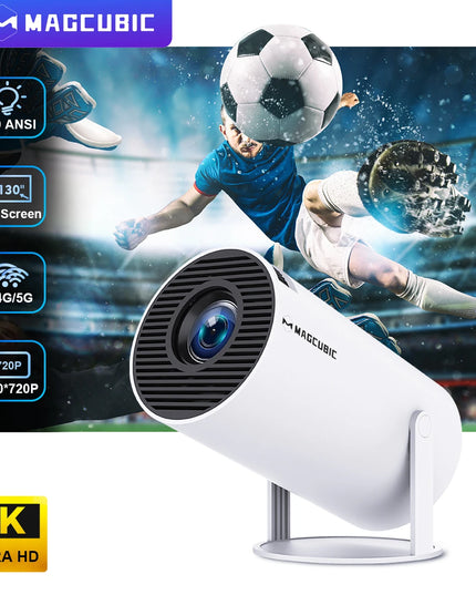 Projector Android 11 4K 1280*720P HY300 Dual Wifi 260ANSI 180°Flexible BT5.0 Cinema Outdoor Portable Projetor HY300 Pro