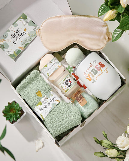 Self Care Gifts for Women Get Well Soon Gifts Basket,Relaxing Spa Gifts Basket Care Package with Tumbler and Blanket Thinking of You Gifts for Mom Wife Sister Best Friends