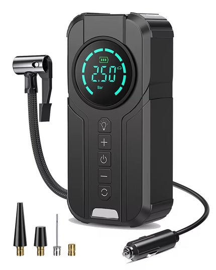 Portable Digital Inflatable Pump for Cars, Motorcycles, Bicycles, and Boats