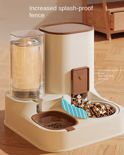 New Pet Cat Large Capacity Water Dispenser Dry Wet Separation for Automatic Feeder Drinking Water Supplies Food Container