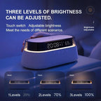 Fast 15W Wireless Charging Digital Alarm Clock Radio - 6 In 1 Bedside Clock With Dual Alarm, FM Radio, 12/24H USB Charger, Countdown Timer, RGB Mode, Wireless Speaker