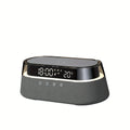 Fast 15W Wireless Charging Digital Alarm Clock Radio - 6 In 1 Bedside Clock With Dual Alarm, FM Radio, 12/24H USB Charger, Countdown Timer, RGB Mode, Wireless Speaker