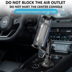 1-Pack Adjustable ABS Adjustable Cup Holder Mount for Phone and Tablet, Dual-Use Navigation Stand