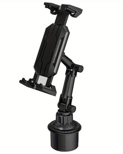1-Pack Adjustable ABS Adjustable Cup Holder Mount for Phone and Tablet, Dual-Use Navigation Stand