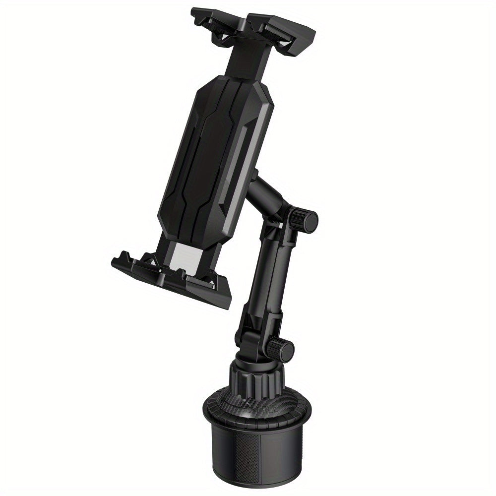 1-Pack Adjustable ABS Adjustable Cup Holder Mount for Phone and Tablet, Dual-Use Navigation Stand