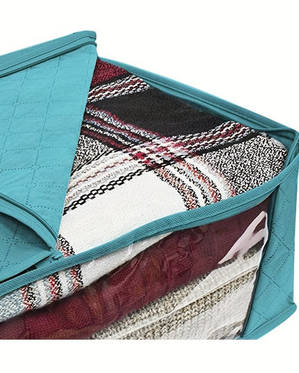 3-piece Tote Bag, Clothes Storage, Foldable Storage Bag, Used To Organize The Bedroom Wardrobe, with A Cover, Can Store Clothes Quilts, Convenient Sorting and Space-saving Design.