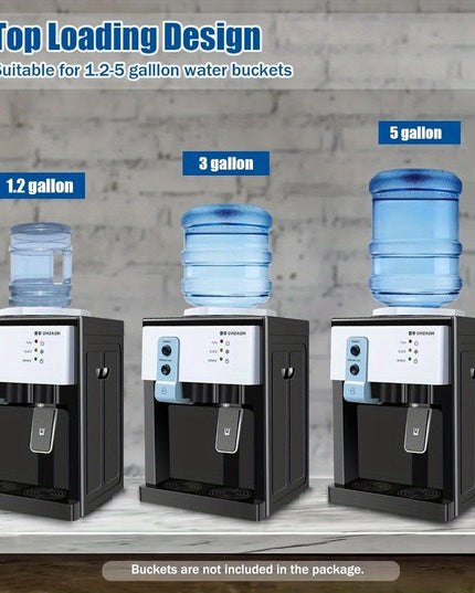 5 Gallon Hot and Cold Water Dispenser, Countertop Water Dispenser, Top Loading Hot & Cold Water Cooler Dispenser with 3 Temperature Settings, for Office, in The Desk Bedside Cabinet, Tea Table, Bar