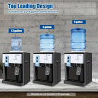 5 Gallon Hot and Cold Water Dispenser, Countertop Water Dispenser, Top Loading Hot & Cold Water Cooler Dispenser with 3 Temperature Settings, for Office, in The Desk Bedside Cabinet, Tea Table, Bar