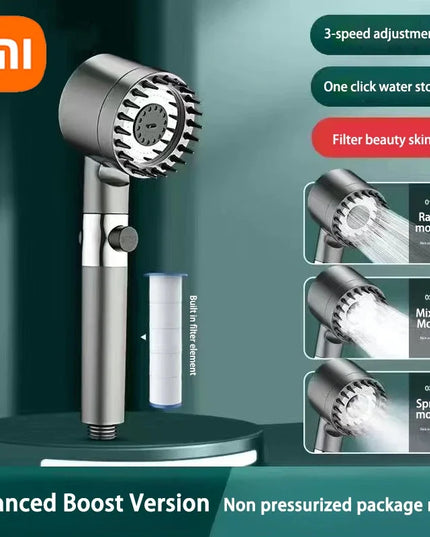 XIAOMI 3 Modes Shower Head High Pressure Showerhead Portable Filter Rainfall Faucet Tap Bathroom Bath Home Innovative Accessory
