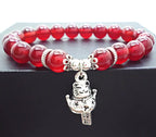 Cute Dog Bracelet with Red Agate & S925 Silver