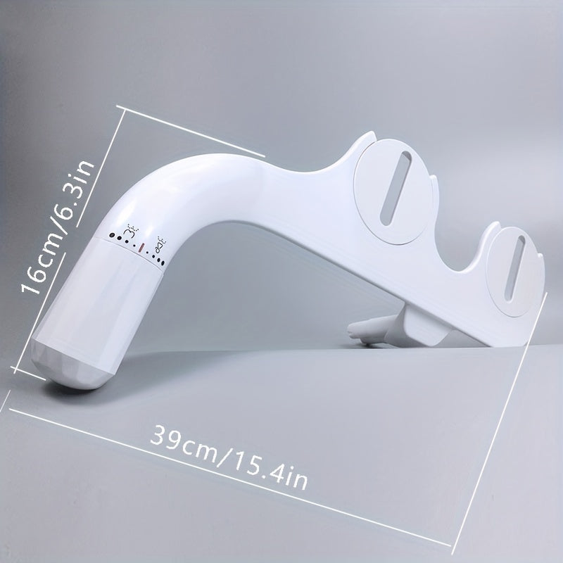 Advanced Bidet Attachment for Toilet Seat - Dual Nozzle Rear and Feminine Wash with Adjustable Water Pressure Sprayer, Non-Electric Shattaf Butt Cleaner with Universal Adapter for US and Canada, White Color