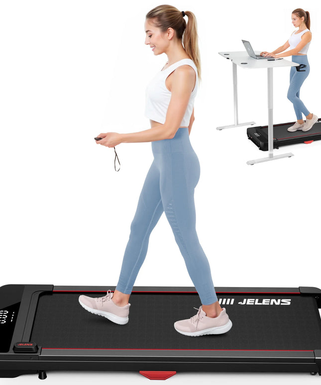 Walking Pad, under Desk Treadmill, 2.5HP Portable Treadmills for Home Office, Walking Jogging Machine with Remote Control, LED Display