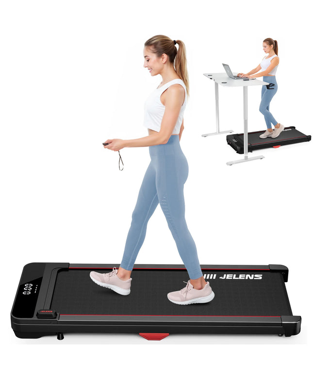 Walking Pad, under Desk Treadmill, 2.5HP Portable Treadmills for Home Office, Walking Jogging Machine with Remote Control, LED Display