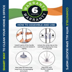 Mop and Bucket Set, 360° Spin Mop and Bucket with Wringer Set and 4 Microfiber Mop Refills, Stainless Steel, Extended Handle Spinning Mop Bucket System for Floor Cleaning