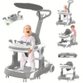 Baby Walkers, 5 And 1 Baby Walker With Wheels, Walker For Babies 4-Height Baby Walkers And Activity Center For Boys Girls, Baby Walkers For Babies 6-36 Months, Baby Walkers And Activity Center (Grey)