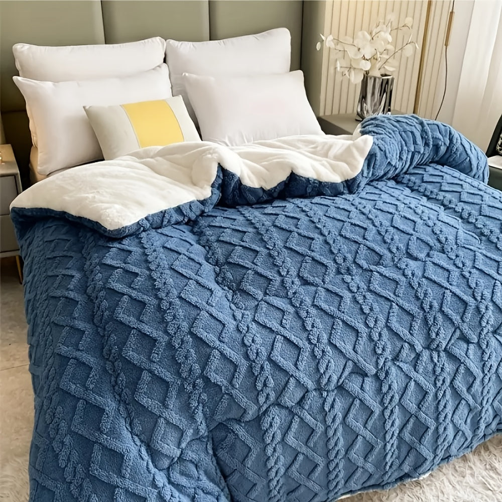 Luxurious Taffeta Comforter | Soft, Thick, and Warm - Machine Washable, Grey Polyester Cover, Microfiber Filling, Medium Weight, All-Season, Perfect for Bedroom, Guest Room, and Hotel Use