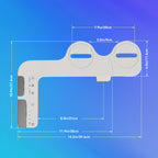 Bidet Attachment for Toilet with Hot and Cold Sprayer, Rear and Female Wash, Self-Clean Dual Nozzles, Adjustable Water Temperature and Pressure, Easy Installation, Non-electric Hygienic Toilet Accessories, Compatible with Mos