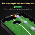 Golf Putting Mat  Adjustable Slope Portable Indoor Golf Putter Trainer Anti-Slip Rubber Practice Mat with Ball Return Fairway