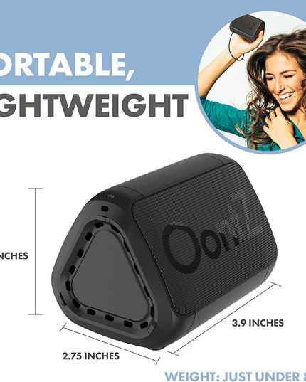 Oontz Solo Bluetooth Portable Speaker, 5 Watts Mini Speaker, up to 100 Unobstructed Feet Wireless Range, 10Hrs Playtime, IPX5 Waterproof Bluetooth Speaker (Black)