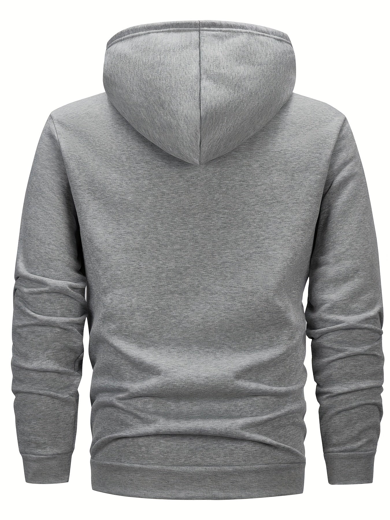 Men's 2pcs White Hoodie & Jogger Set - Casual Solid Color, Knit Polyester, with Pockets | Perfect for Fall/Winter Sports & Leisure