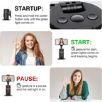 Auto Face Tracking Phone Holder Tripod, No App Required, 360° Rotation Smart Face Body Tracking Tripod Selfie Phone Camera Stand for TIK Tok, Vlog, Live Streaming, Youtube Video