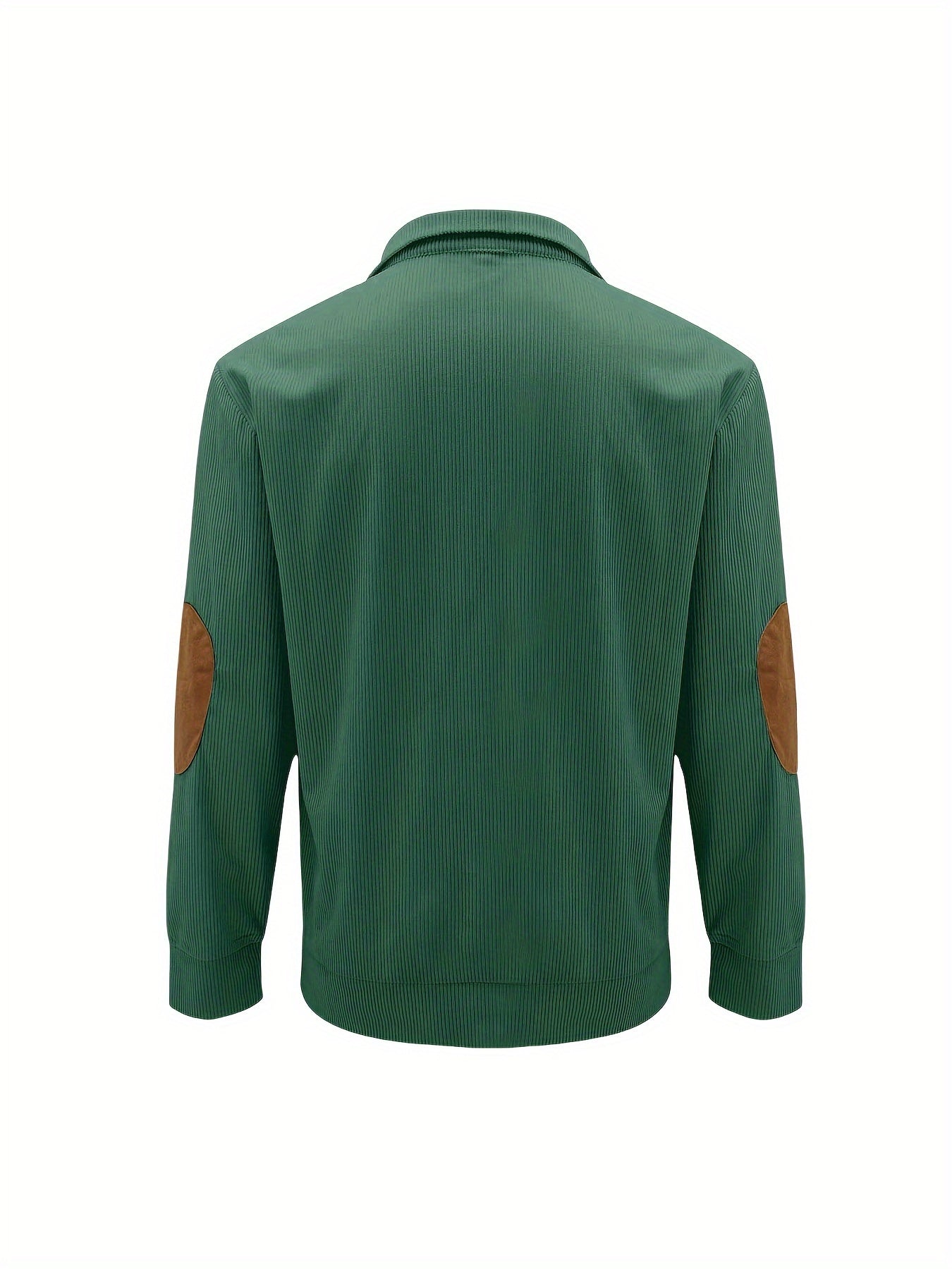 Men'S Casual Jacket for Autumn And Winter, Featuring a Loose Fit, Corduroy Fabric, Stand-Up Collar, Long Sleeves, And Button- Design.