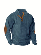 Men'S Casual Jacket for Autumn And Winter, Featuring a Loose Fit, Corduroy Fabric, Stand-Up Collar, Long Sleeves, And Button- Design.