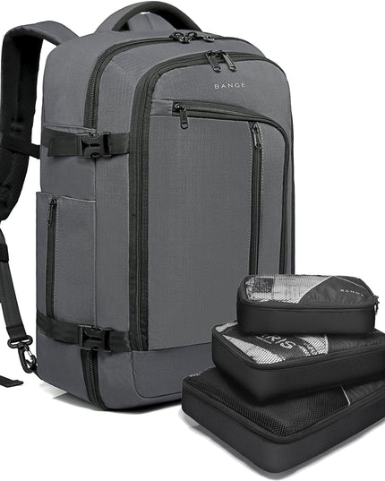 Travel Overnight Backpack,40-Liter FAA Flight Approved Weekender Bag Carry on Backpack Grey(With No Cubes)…