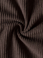 Men'S Casual Jacket for Autumn And Winter, Featuring a Loose Fit, Corduroy Fabric, Stand-Up Collar, Long Sleeves, And Button- Design.