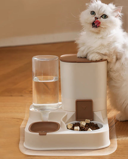 New Pet Cat Large Capacity Water Dispenser Dry Wet Separation for Automatic Feeder Drinking Water Supplies Food Container