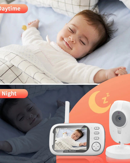 New 3.5 Inch Wireless Video Baby Monitor Night Vision Temperature Monitoring 2 Way Audio Talk Baby Nanny Security Camera