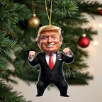 Cartoon Trump Pendant Acrylic Material Funny and Interesting Cartoon Pendant Suitable for Christmas Tree Cars Holiday DIY Gift