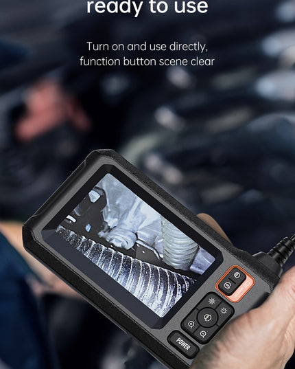 Inskam 4.3" IPS LCD Endoscope Camera, 8mm Single Lens,, ABS Material, Analog Display, Battery/USB Dual Power, 2000mAh Rechargeable Lithium Battery, ≤36V Operating Voltage, for Auto Repair & Plumbing